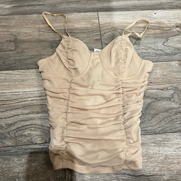 Princess Polly Tops - Beige Corset Bustier